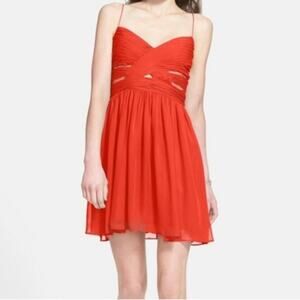 Hailey Logan By Adrianna Papell Dress Baby Doll Orange Sz 6 Coquette Fairy